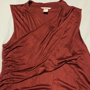 H&M Burgundy Sleeveless Top